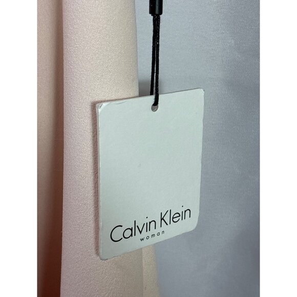 Calvin Klein Womens Light Pink Short Sleeve A-Line Dress Size 16W Midi New - Picture 4 of 8